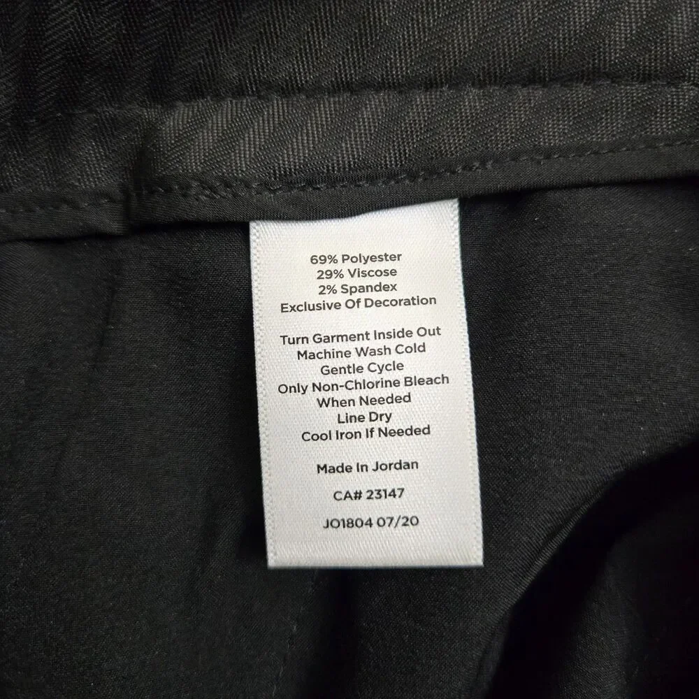 Talbots Women 8 Black Heart Print Mid Rise Hampshire Straight Leg Ankle Pants - Picture 9 of 13